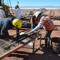 diamond drilling operations at Rincon West project - photo credit A. Soliz