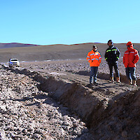 preparing drill access at the Rincon West project - photocredit A. Soliz
